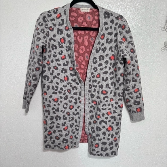 ModCloth Sugarhill Brighton Leopard Print Open Cardigan Sweater Size 6 - Picture 3 of 6